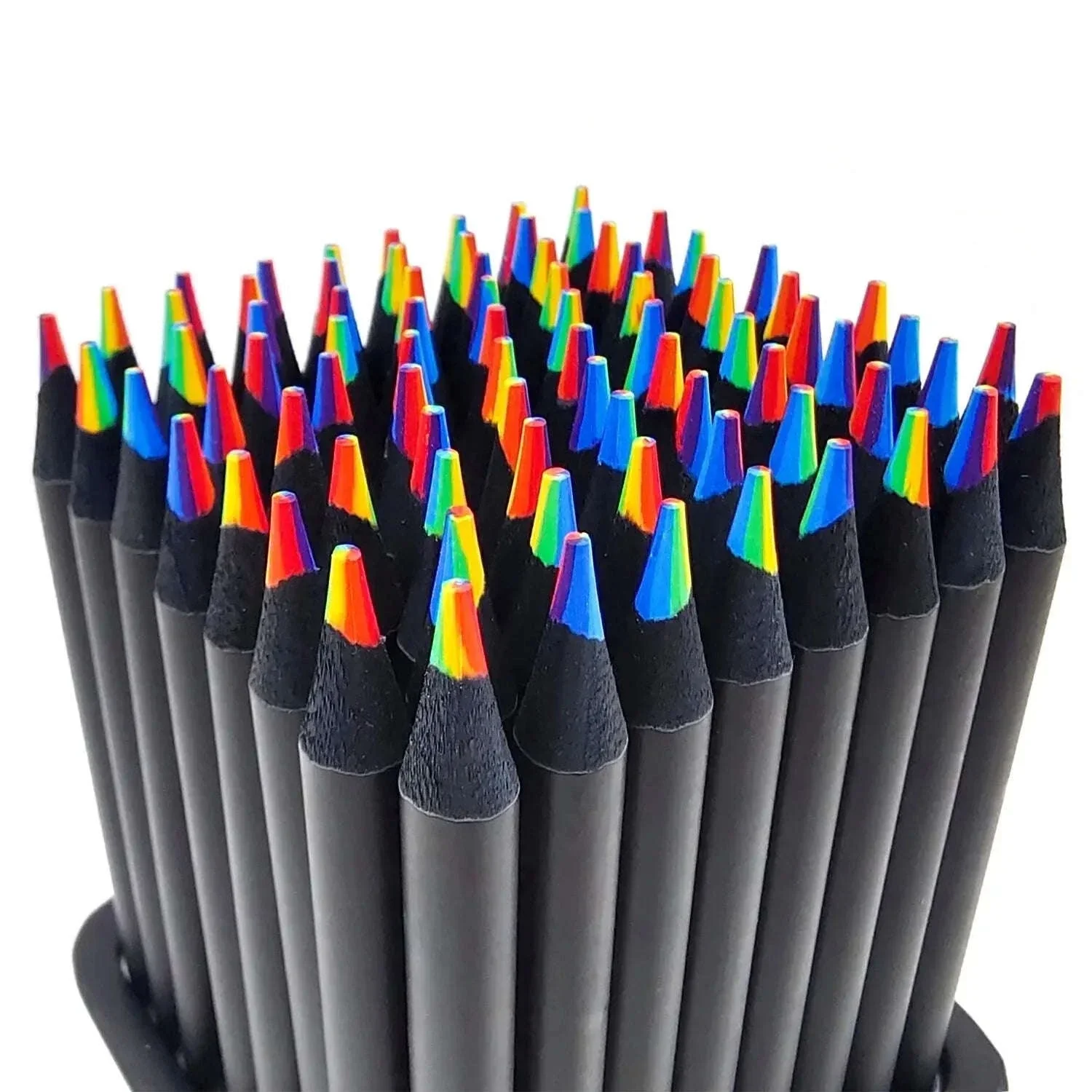 7-in-1 Rainbow Drawing Pencils Set for Multi-Color Sketches