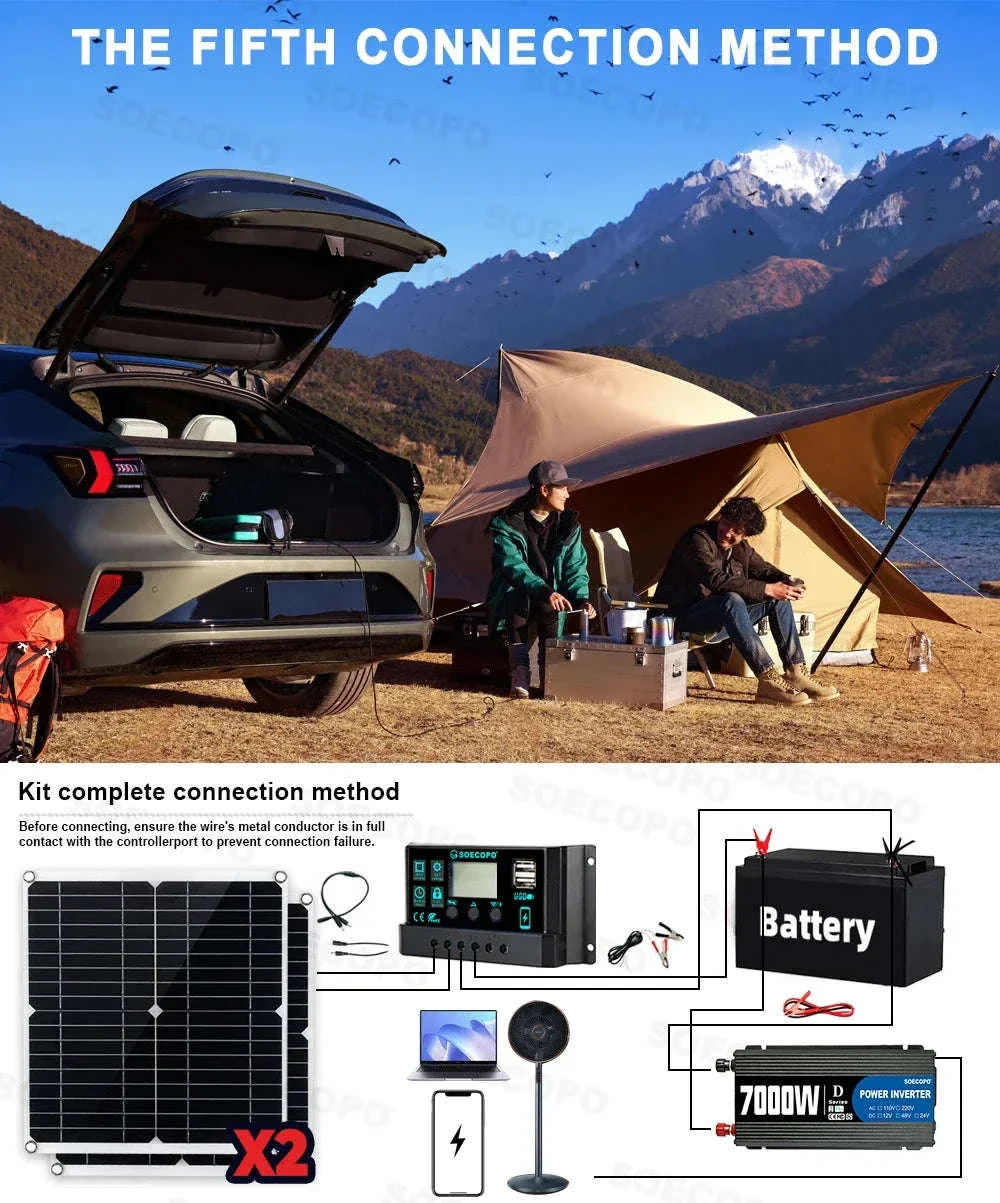 Portable Solar Power Kit 7000W Peak Inverter with 600W Panels - Image 15