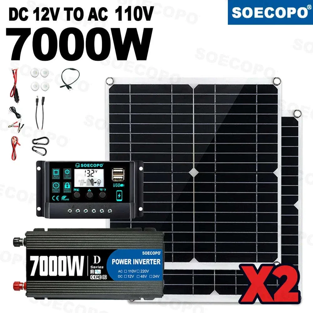 Portable Solar Power Kit 7000W Peak Inverter with 600W Panels - Image 17