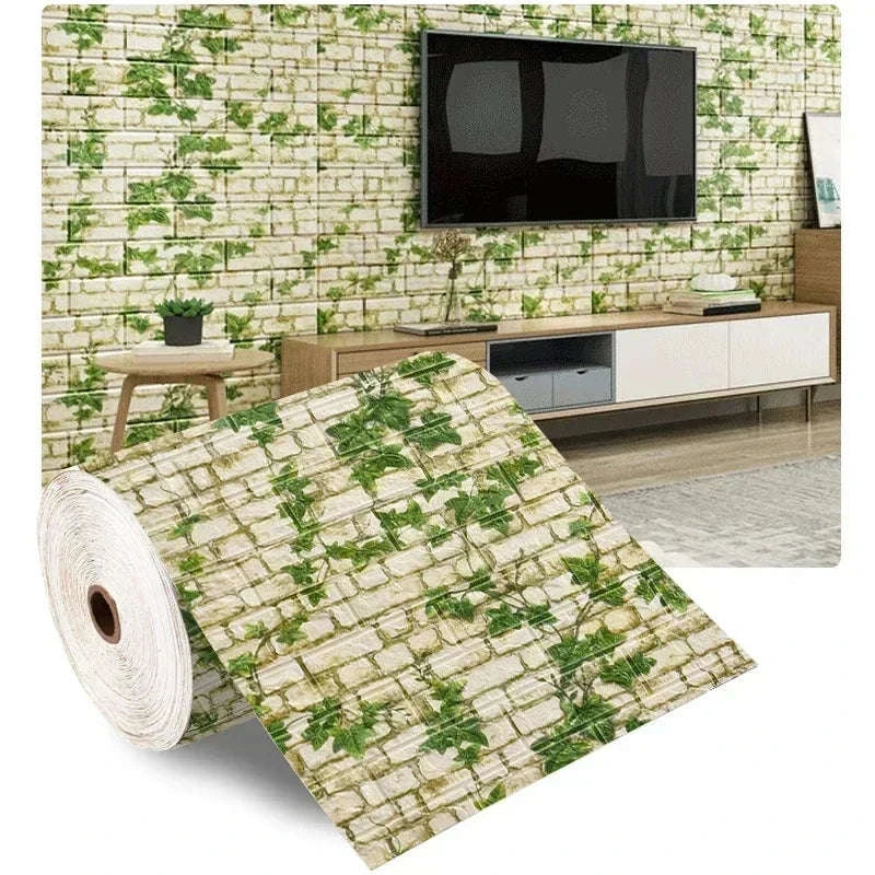 3D Foam Brick Wallpaper Roll – Peel and Stick Wall Covering - Image 10