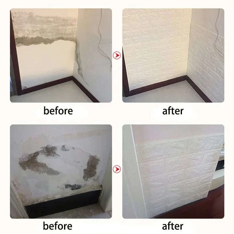 3D Foam Brick Wallpaper Roll – Peel and Stick Wall Covering - Image 4