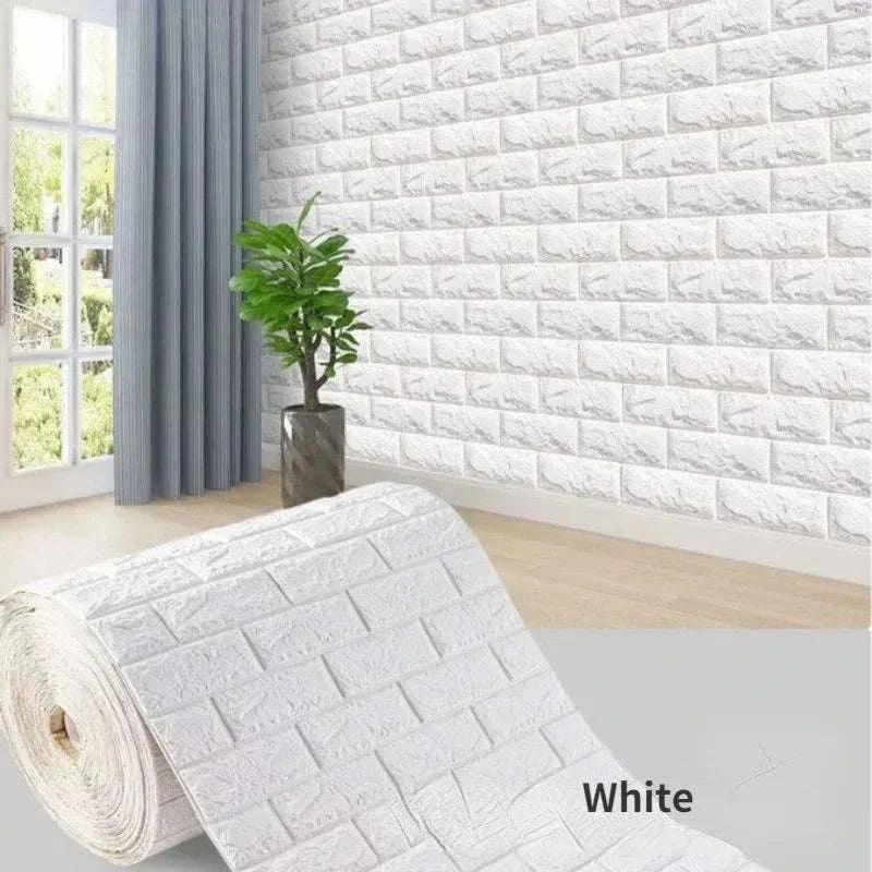 3D Foam Brick Wallpaper Roll – Peel and Stick Wall Covering - Image 7