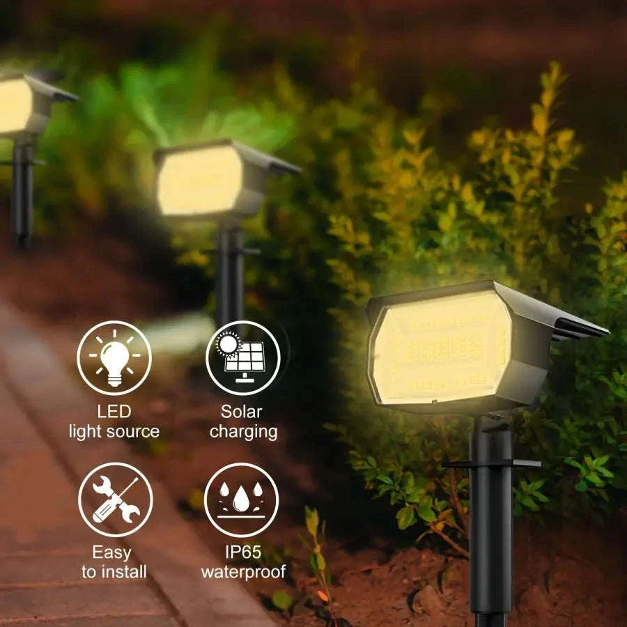 Solar Landscape Lights Outdoor Waterproof Spotlights, 72/68 LED - Image 10