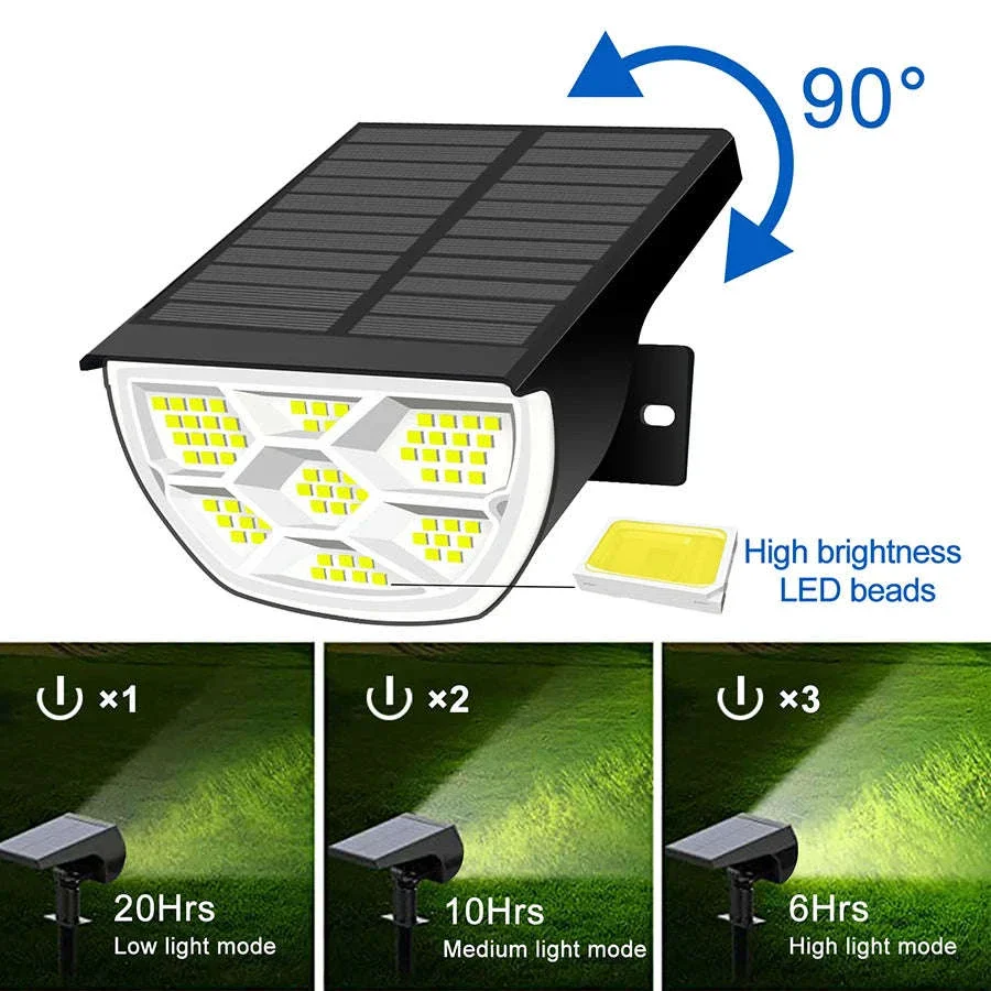 Solar Landscape Lights Outdoor Waterproof Spotlights, 72/68 LED - Image 22