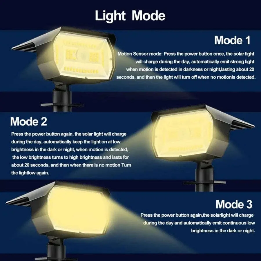 Solar Landscape Lights Outdoor Waterproof Spotlights, 72/68 LED - Image 32