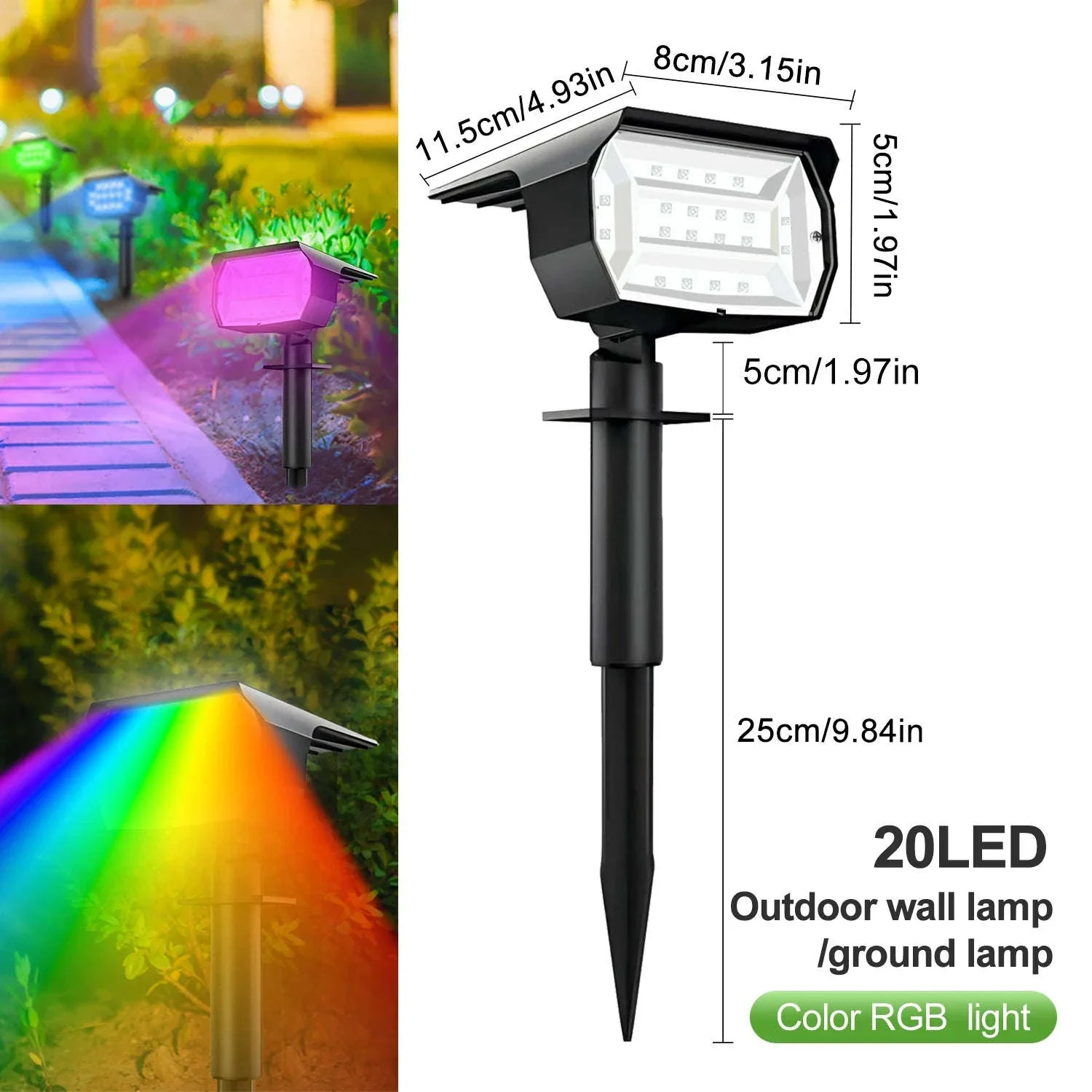 Solar Landscape Lights Outdoor Waterproof Spotlights, 72/68 LED - Image 39