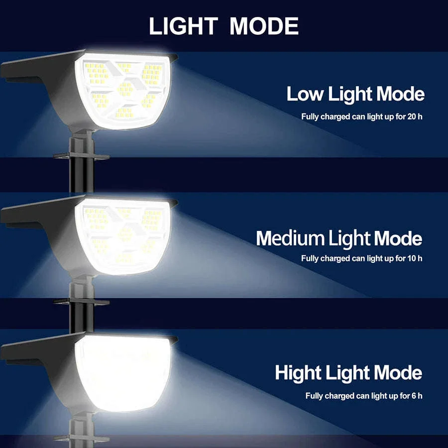 Solar Landscape Lights Outdoor Waterproof Spotlights, 72/68 LED - Image 4