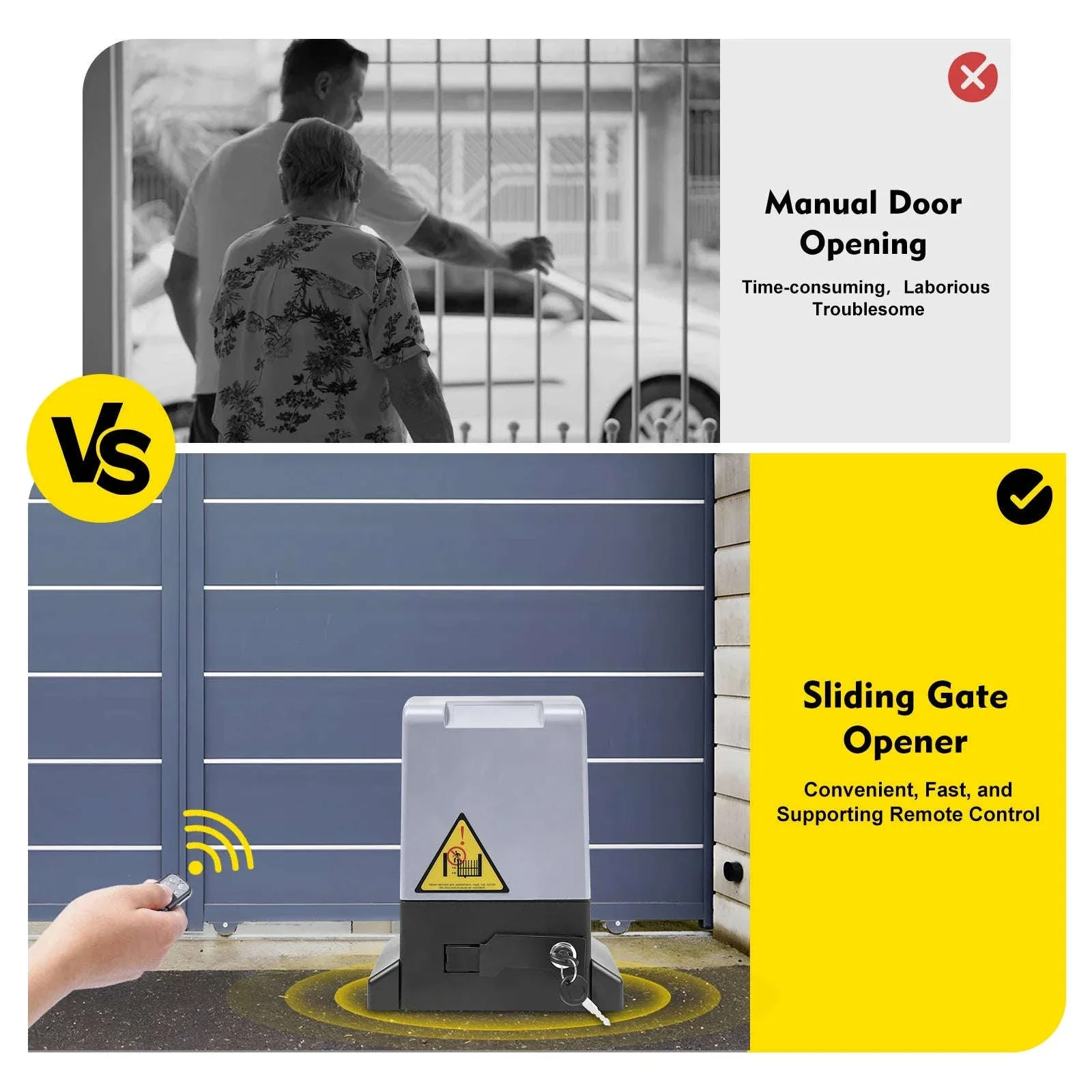 750W Sliding Electric Gate Opener with Remote Control - Image 10