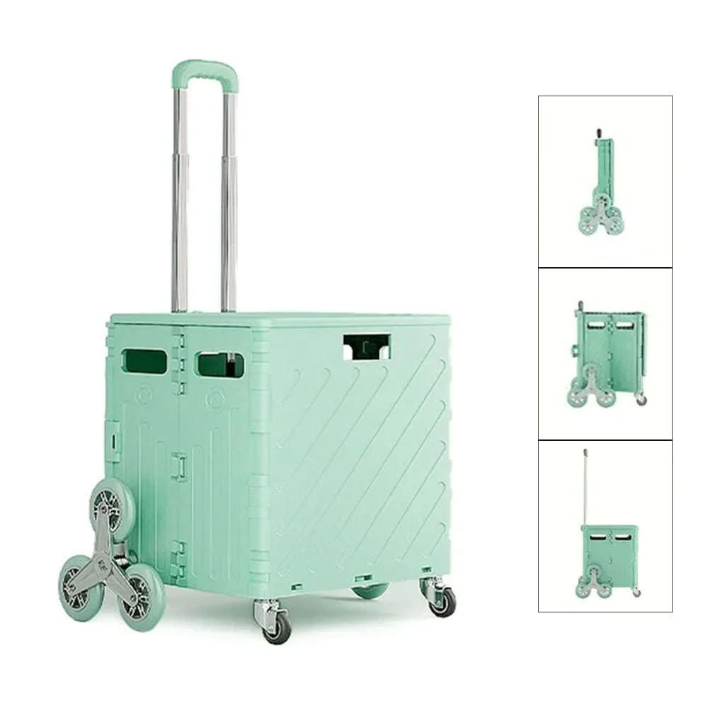 75L Foldable Shopping Cart with 4 Wheels & Telescopic Handle - Image 28