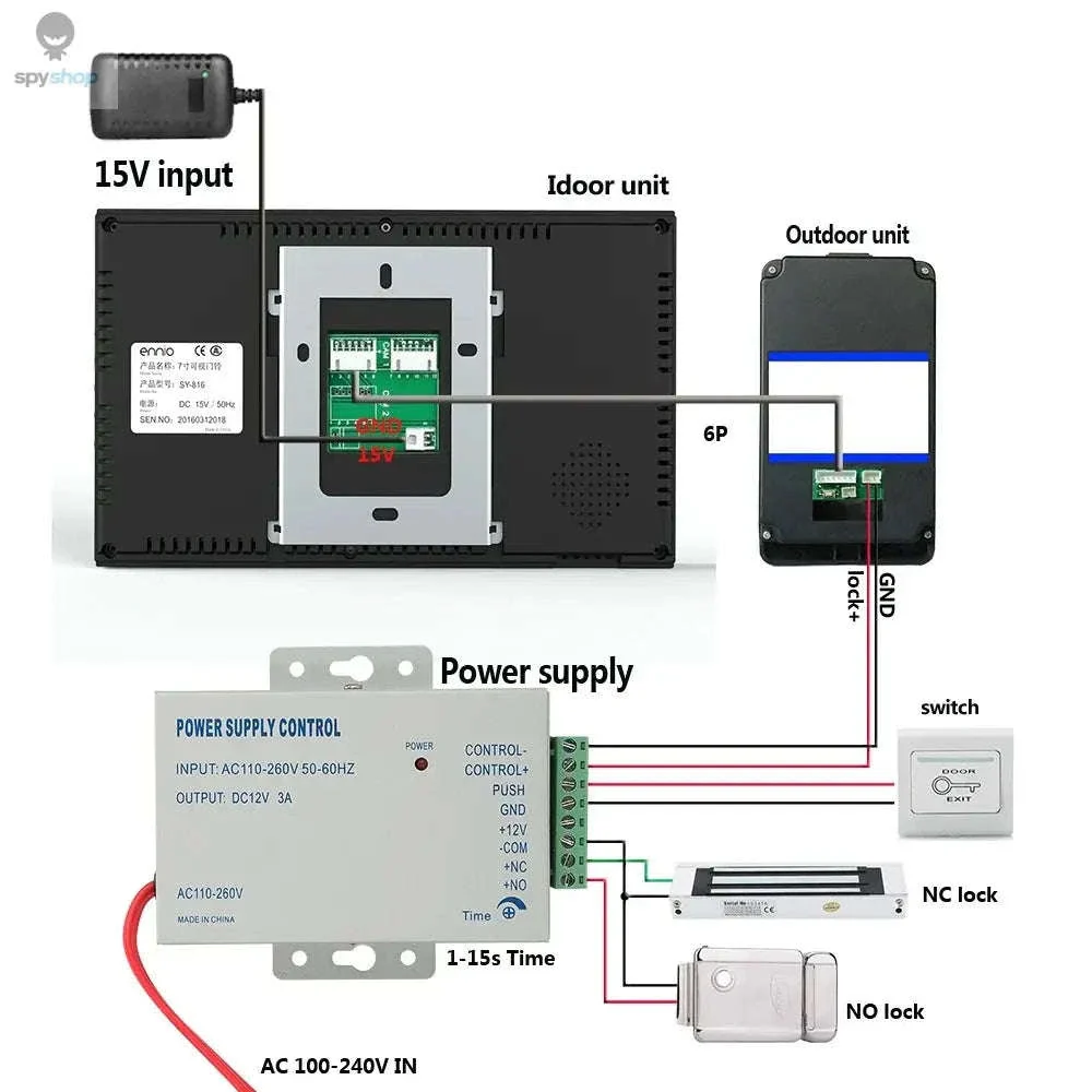 7-Inch Video Door Phone Intercom with RFID Access and Night Vision - Image 14