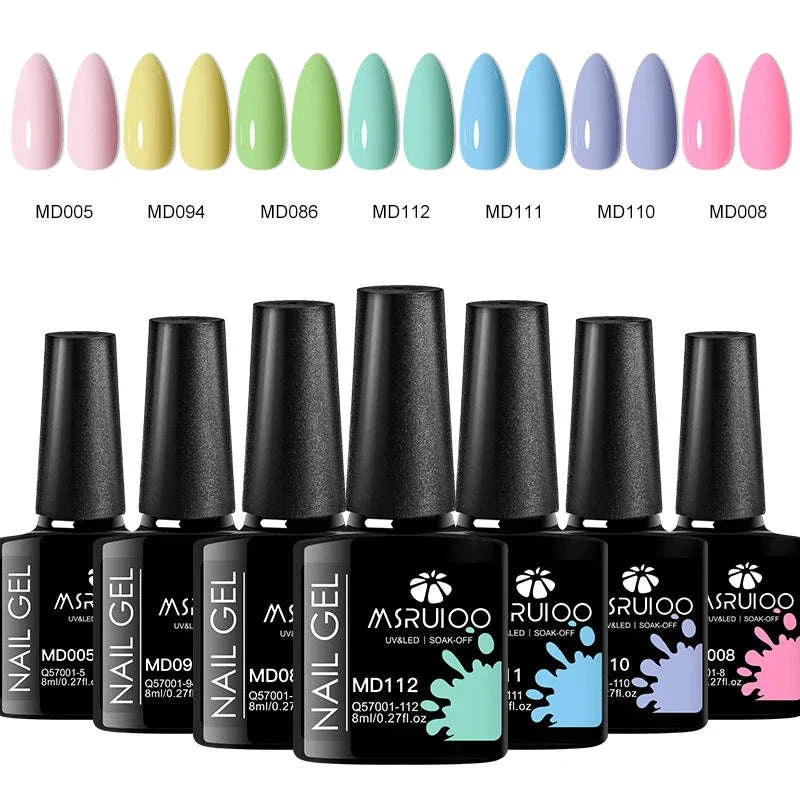 7-Piece Gel Nail Polish Set for DIY Nail Art at Home - Image 13