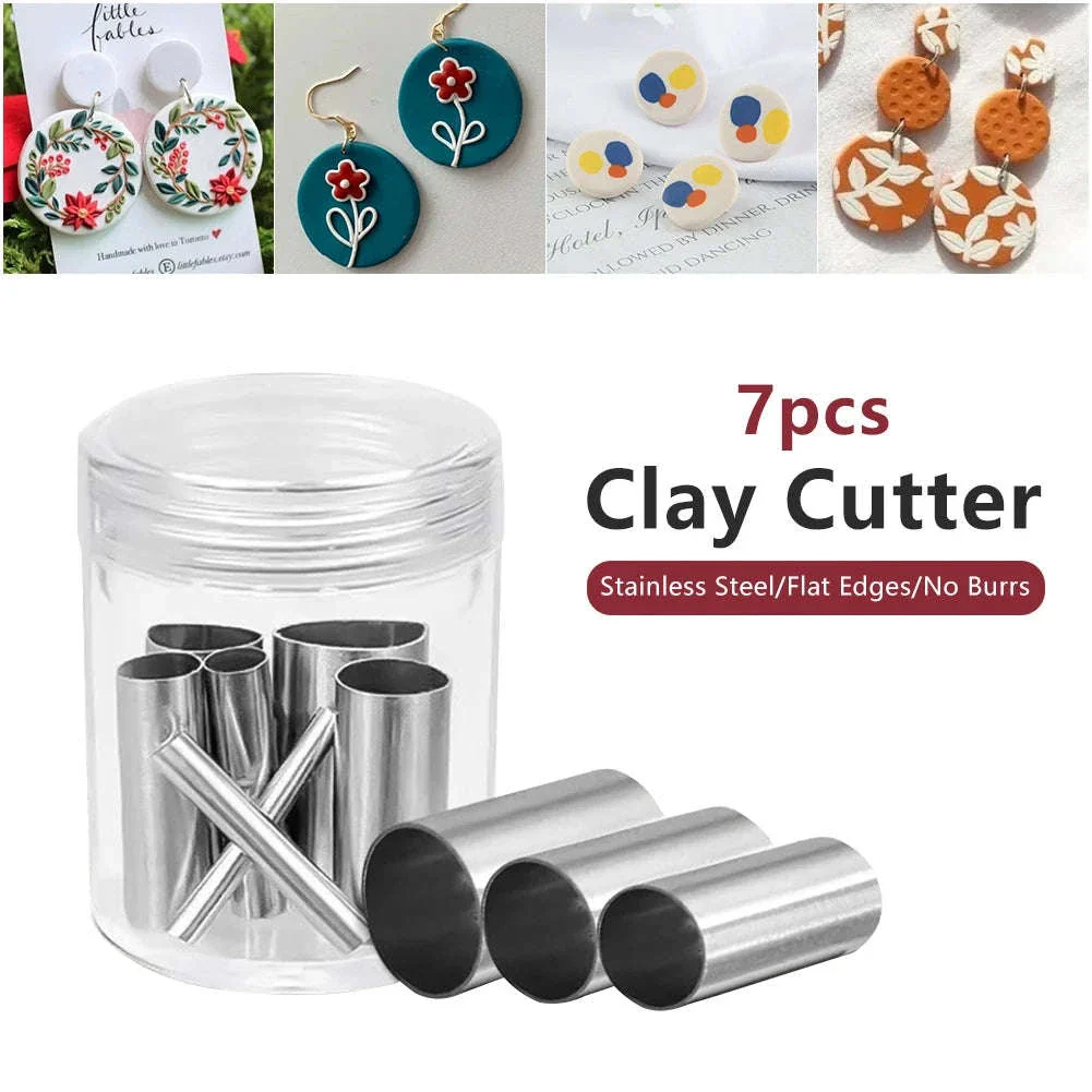 7pcs Stainless Steel Round Hole Cutter Set for Clay & Pottery - Image 6