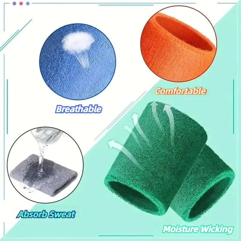 8x10CM Sports Wristbands for Sweat Control and Wrist Support - Image 4