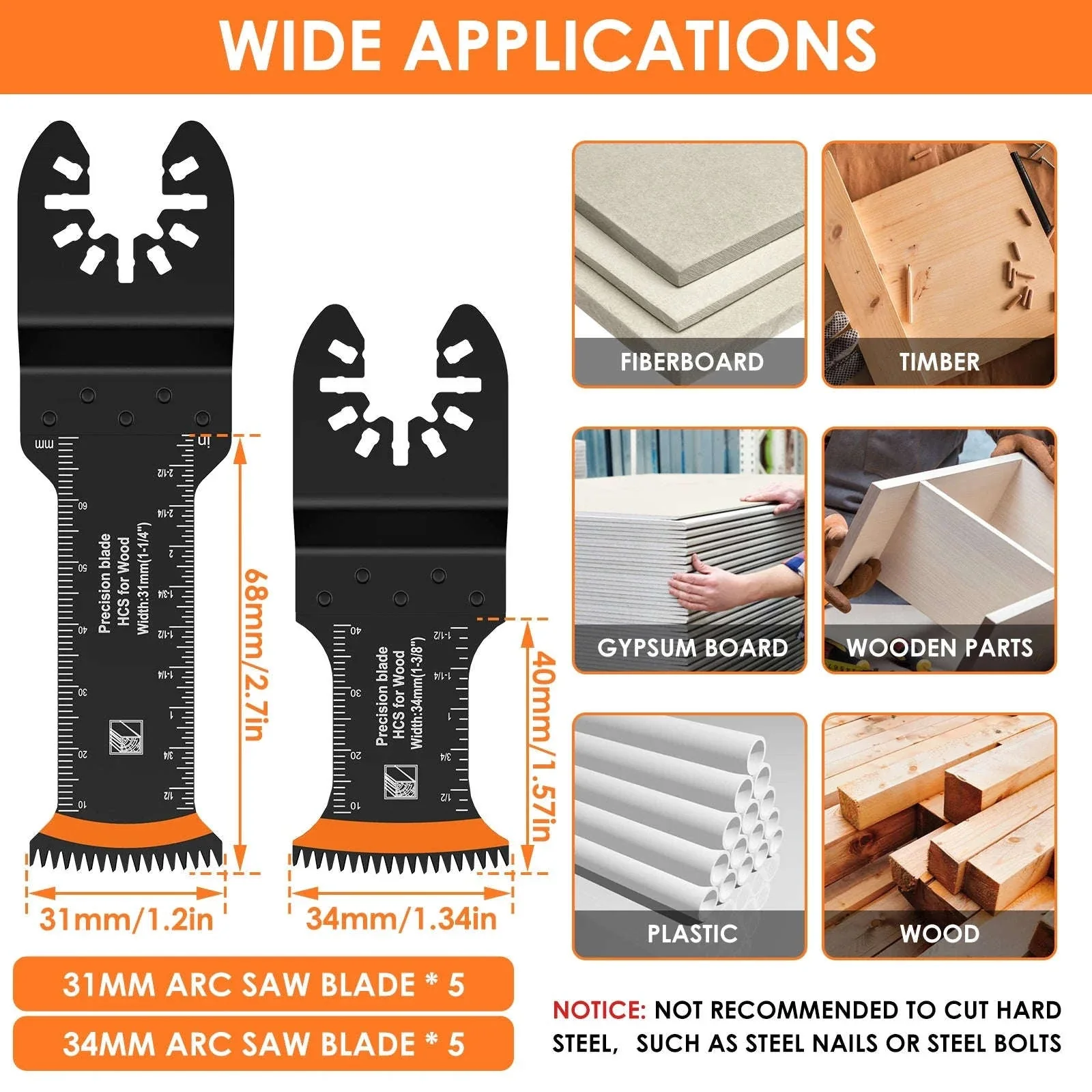 Japanese Oscillating Saw Blades Set for Clean, Controlled Cuts - Image 2