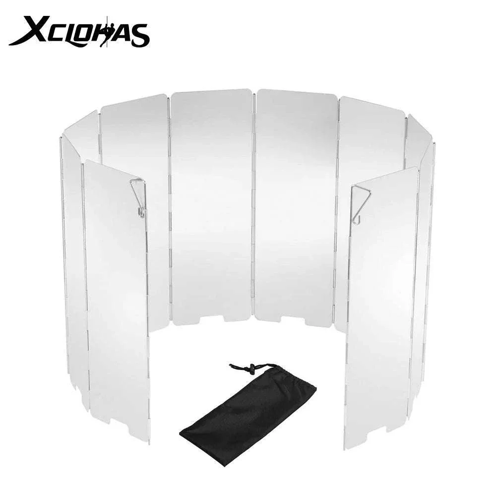 Camping Stove Wind Shield Aluminum Alloy for Stable Outdoor Cooking