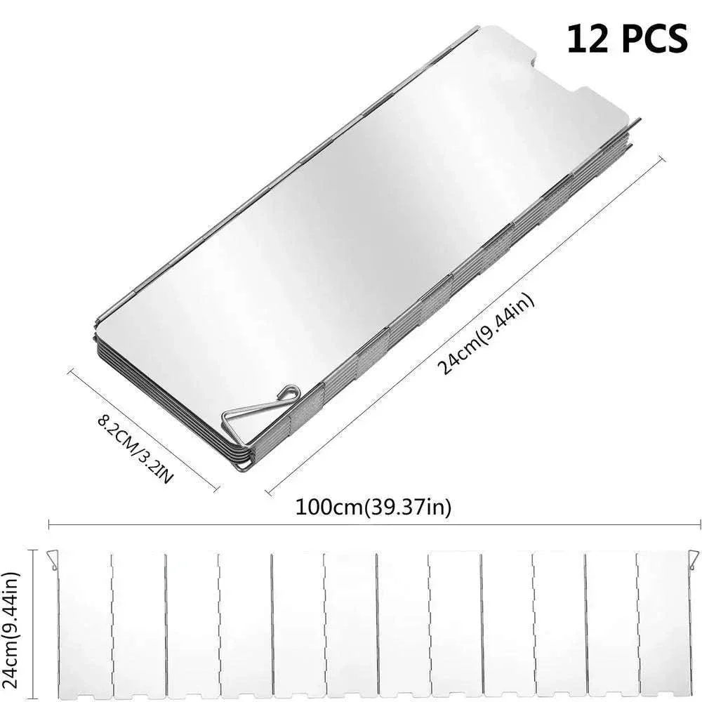 Camping Stove Wind Shield Aluminum Alloy for Stable Outdoor Cooking - Image 11