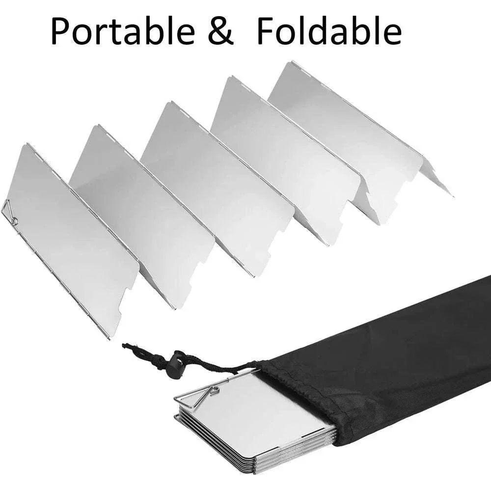Camping Stove Wind Shield Aluminum Alloy for Stable Outdoor Cooking - Image 3