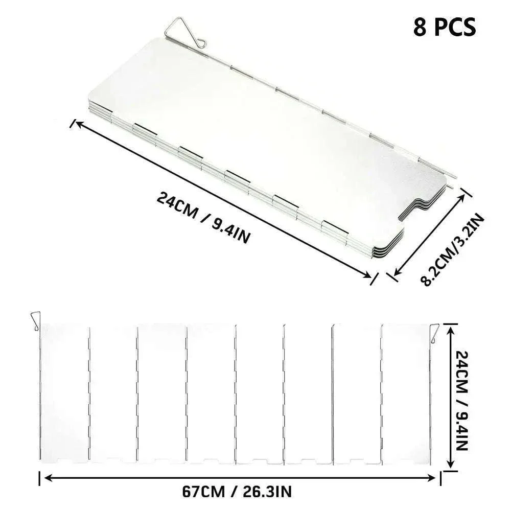 Camping Stove Wind Shield Aluminum Alloy for Stable Outdoor Cooking - Image 7
