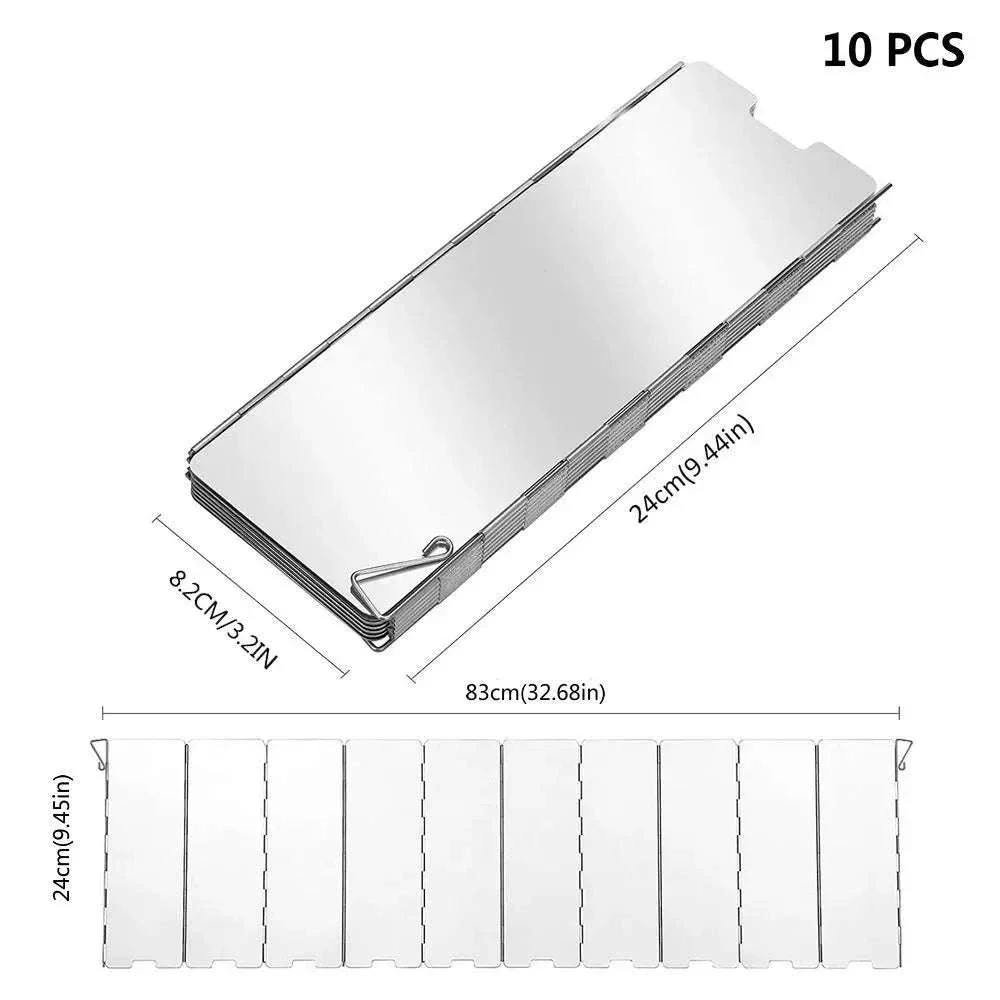 Camping Stove Wind Shield Aluminum Alloy for Stable Outdoor Cooking - Image 8
