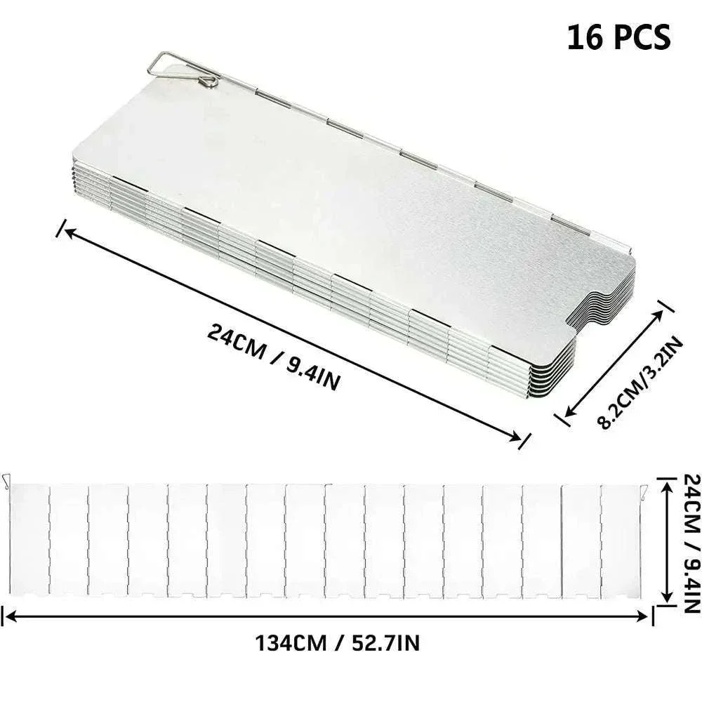 Camping Stove Wind Shield Aluminum Alloy for Stable Outdoor Cooking - Image 9