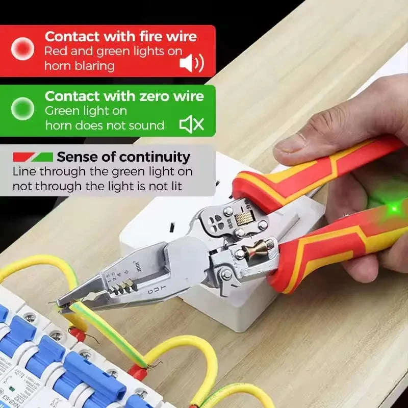 8-in-1 Multi-Function Wire Stripper, Cutter & Crimping Pliers Tool - Image 2