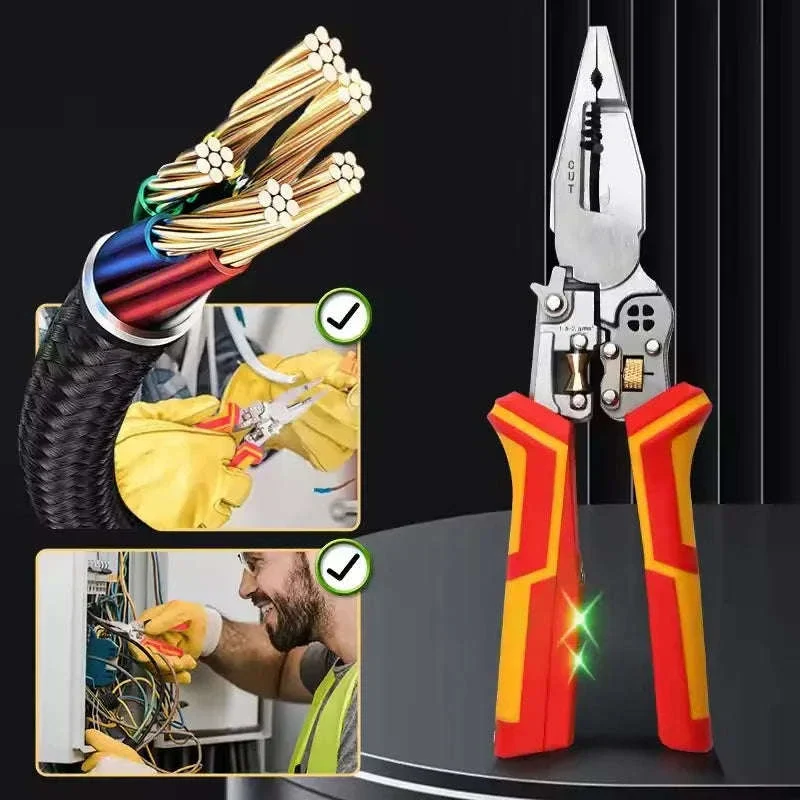 8-in-1 Multi-Function Wire Stripper, Cutter & Crimping Pliers Tool - Image 4