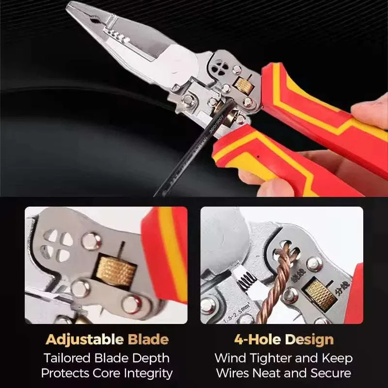 8-in-1 Multi-Function Wire Stripper, Cutter & Crimping Pliers Tool - Image 5