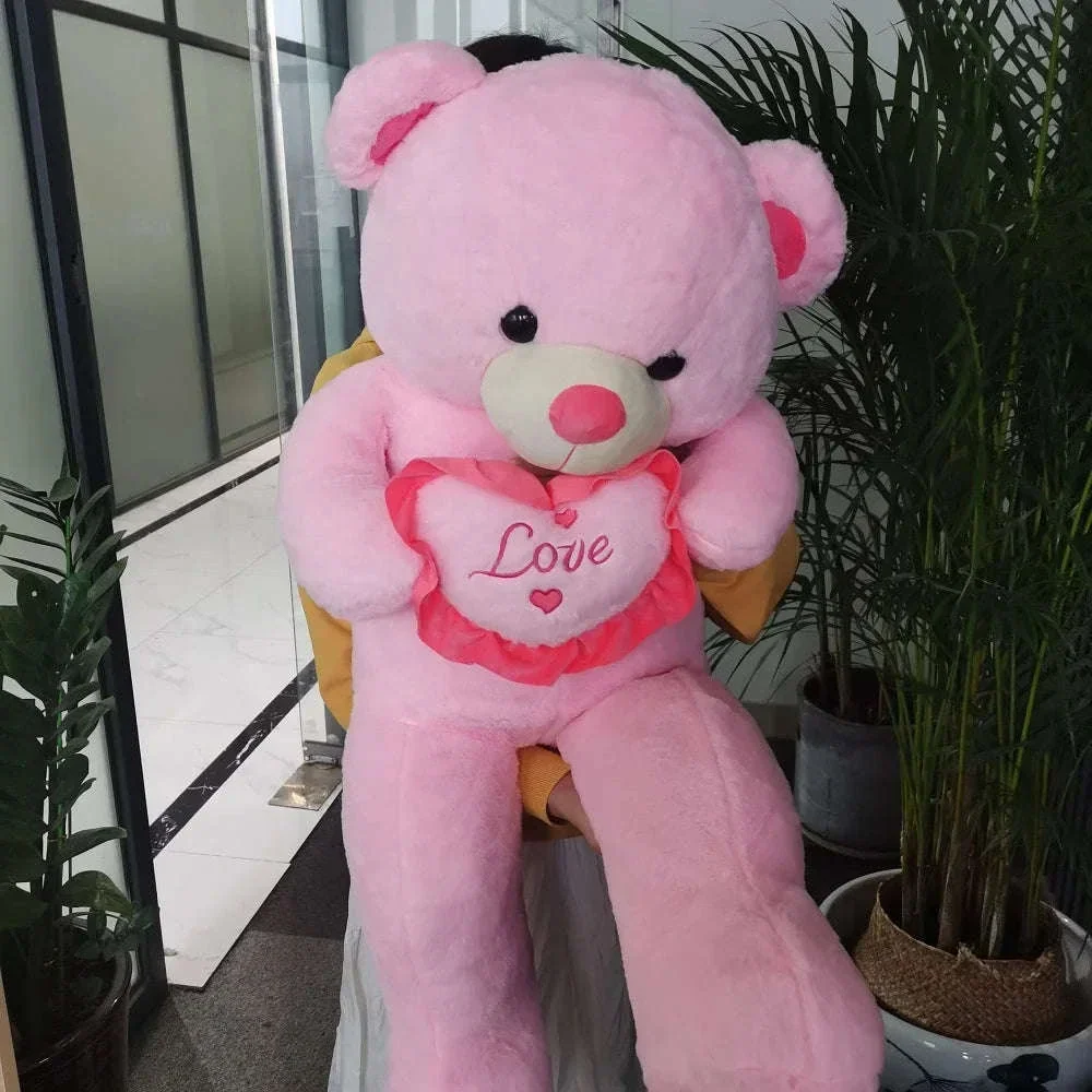 Giant Love Plush Bear for Soft Cuddles and Cozy Decor - Image 4