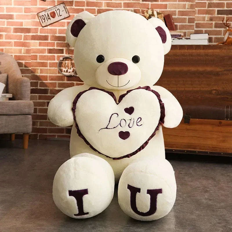 Giant Love Plush Bear for Soft Cuddles and Cozy Decor - Image 6