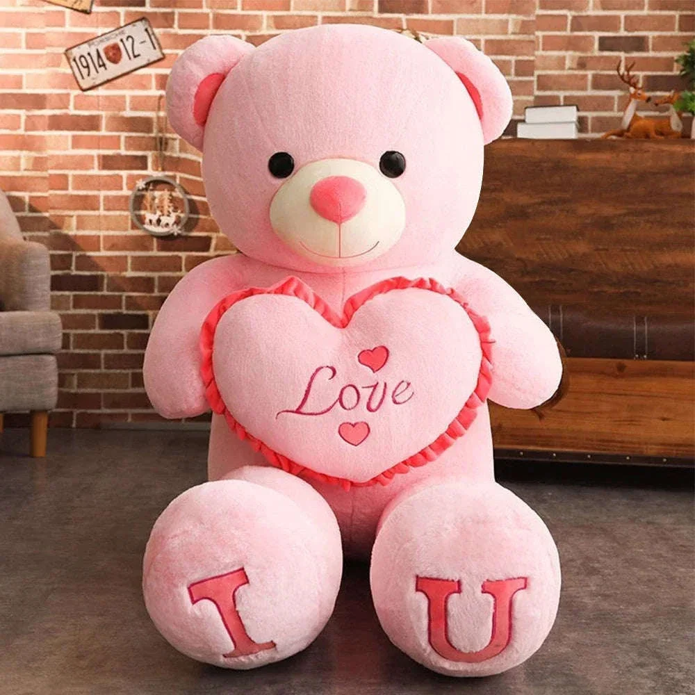 Giant Love Plush Bear for Soft Cuddles and Cozy Decor - Image 7