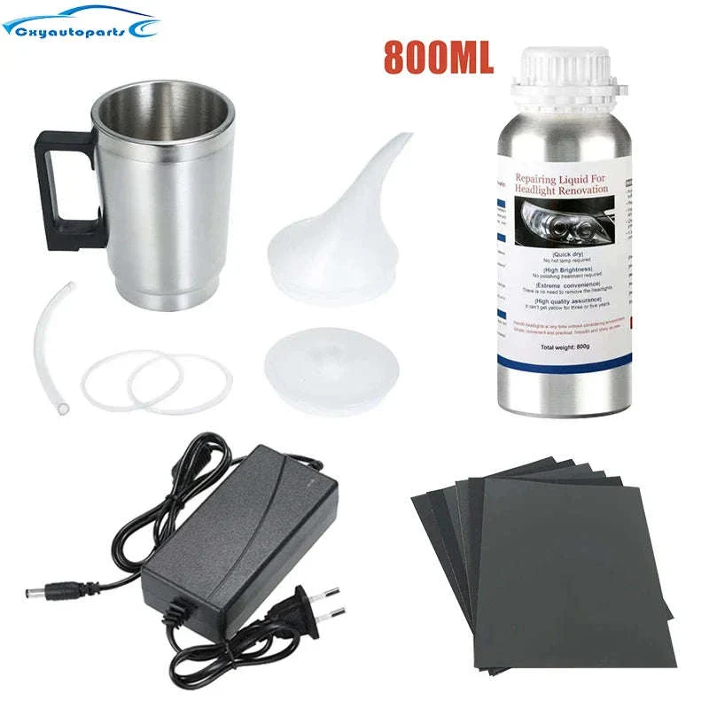 800ML Car Headlight Restoration Kit – Scratch Remover Polish Fluid - Image 17