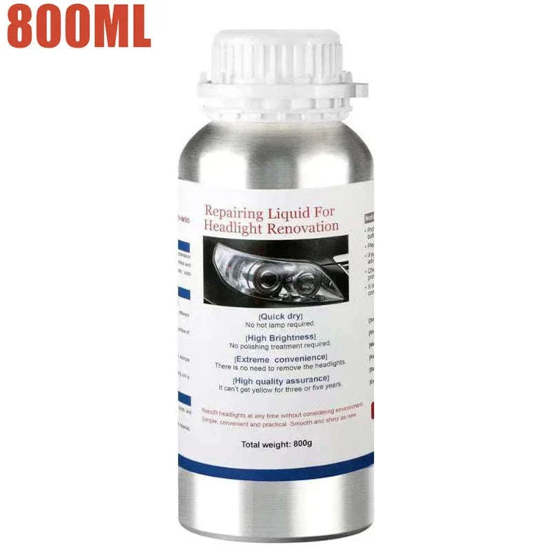 800ML Car Headlight Restoration Kit – Scratch Remover Polish Fluid - Image 7