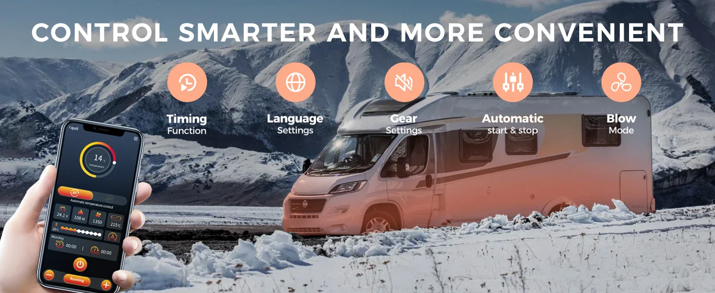 8KW Diesel Air Heater with Bluetooth App and Altitude Mode - Image 10