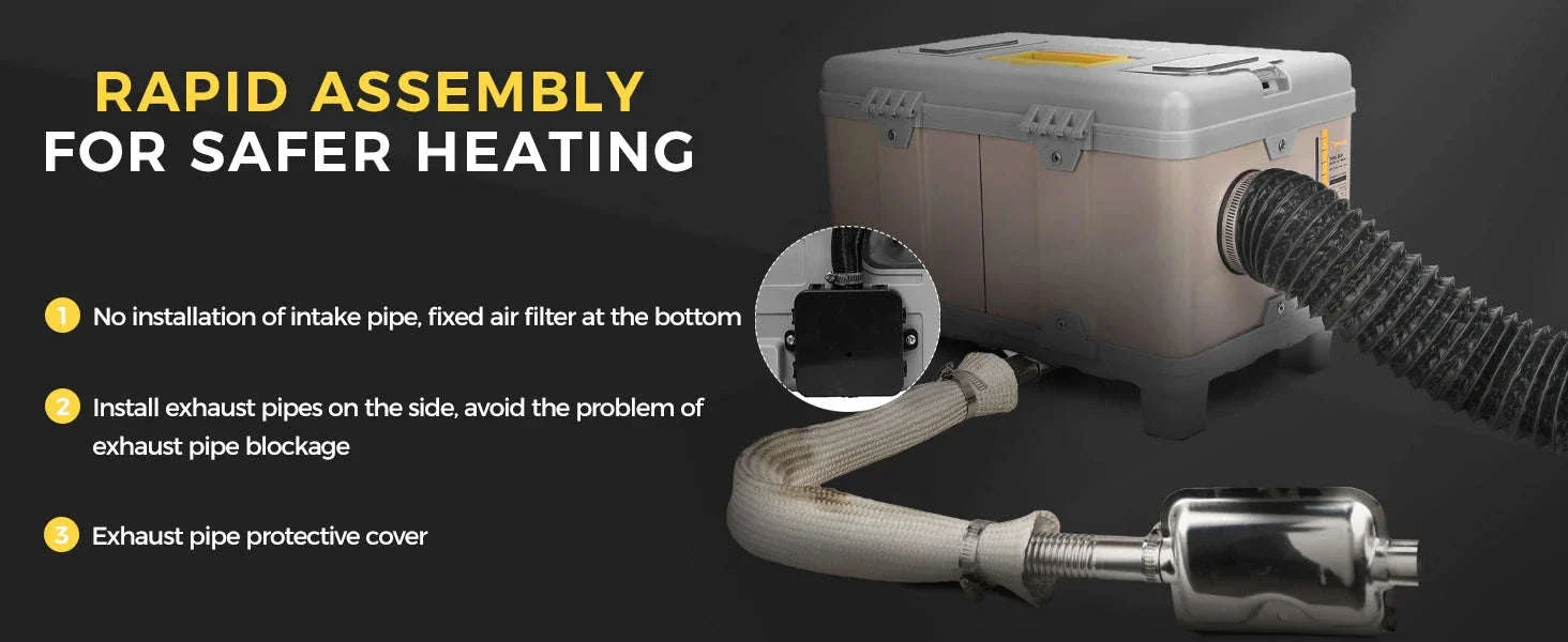 8KW Diesel Air Heater with Bluetooth App, Remote Control and 6L Tank - Image 17
