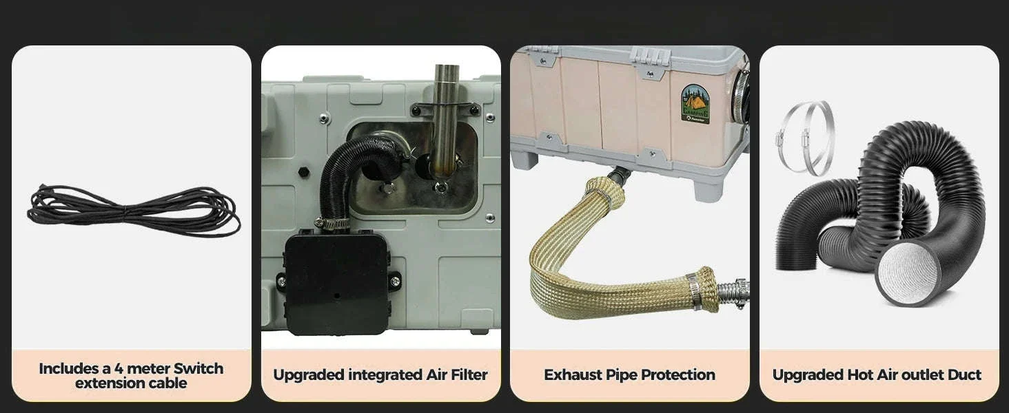 8KW Diesel Air Heater with Bluetooth App, Remote Control and 6L Tank - Image 22