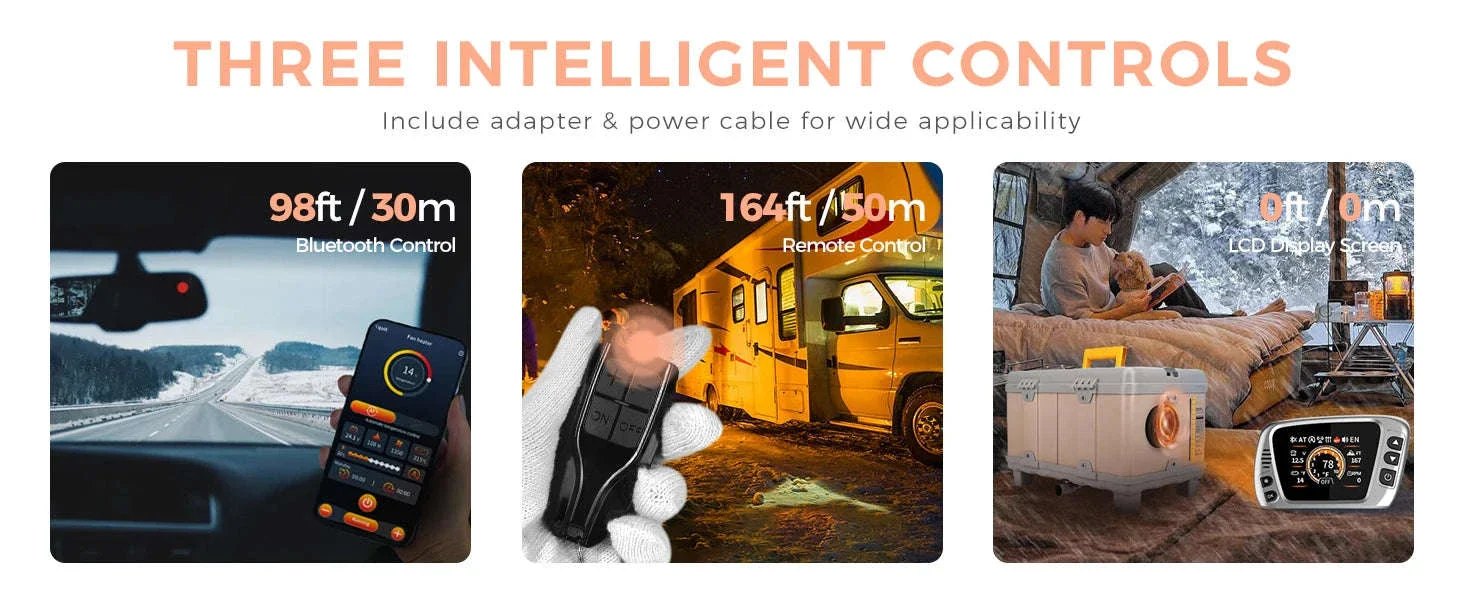 8KW Diesel Air Heater with Bluetooth App, Remote Control and 6L Tank - Image 9
