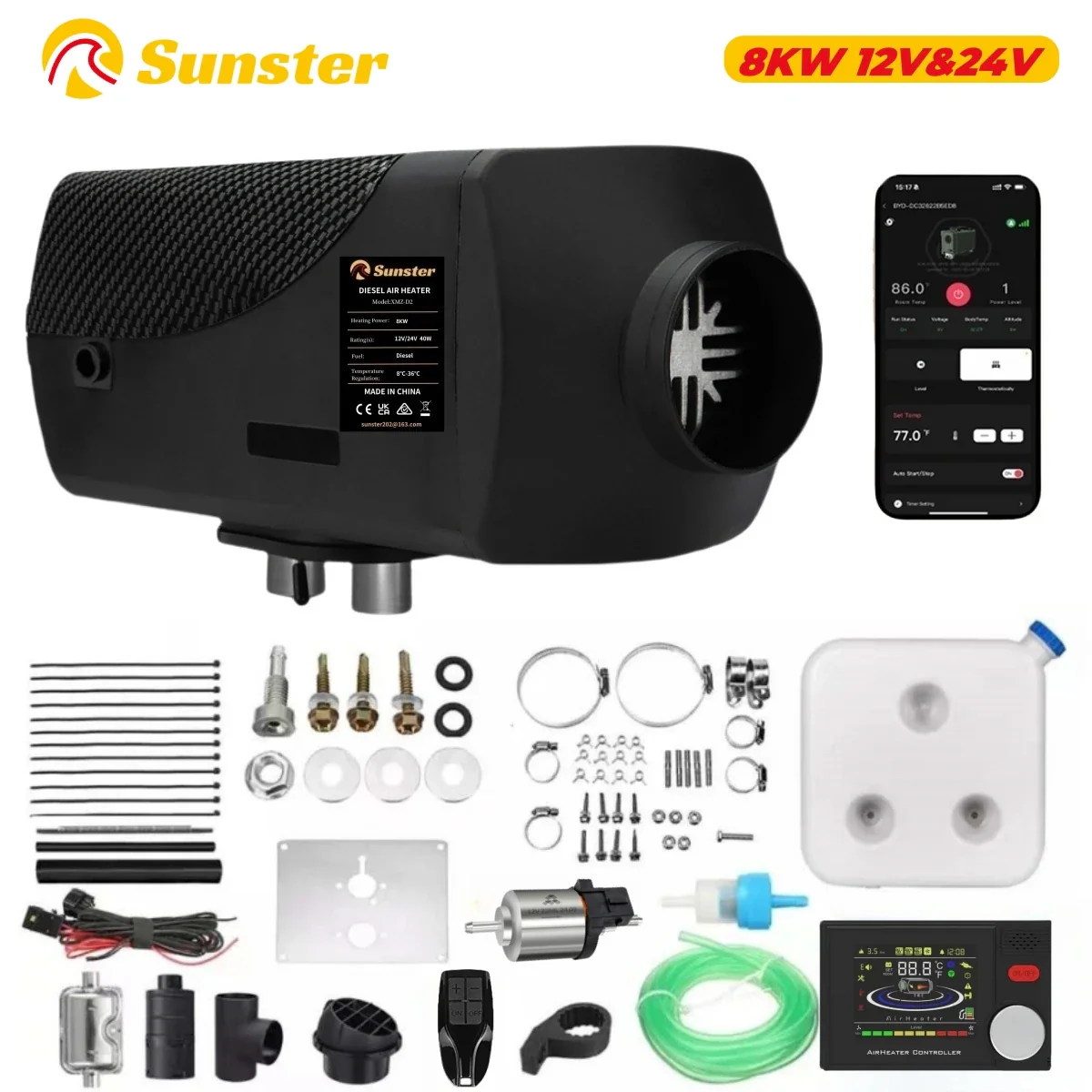 8KW Diesel Air Heater for RVs, Garages, Motorhomes