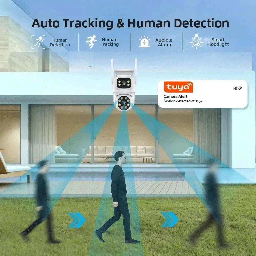 Dual Lens 8MP WiFi PTZ Security Camera with Auto Tracking - Image 2