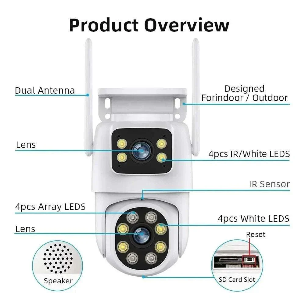 Dual Lens 8MP WiFi PTZ Security Camera with Auto Tracking - Image 9