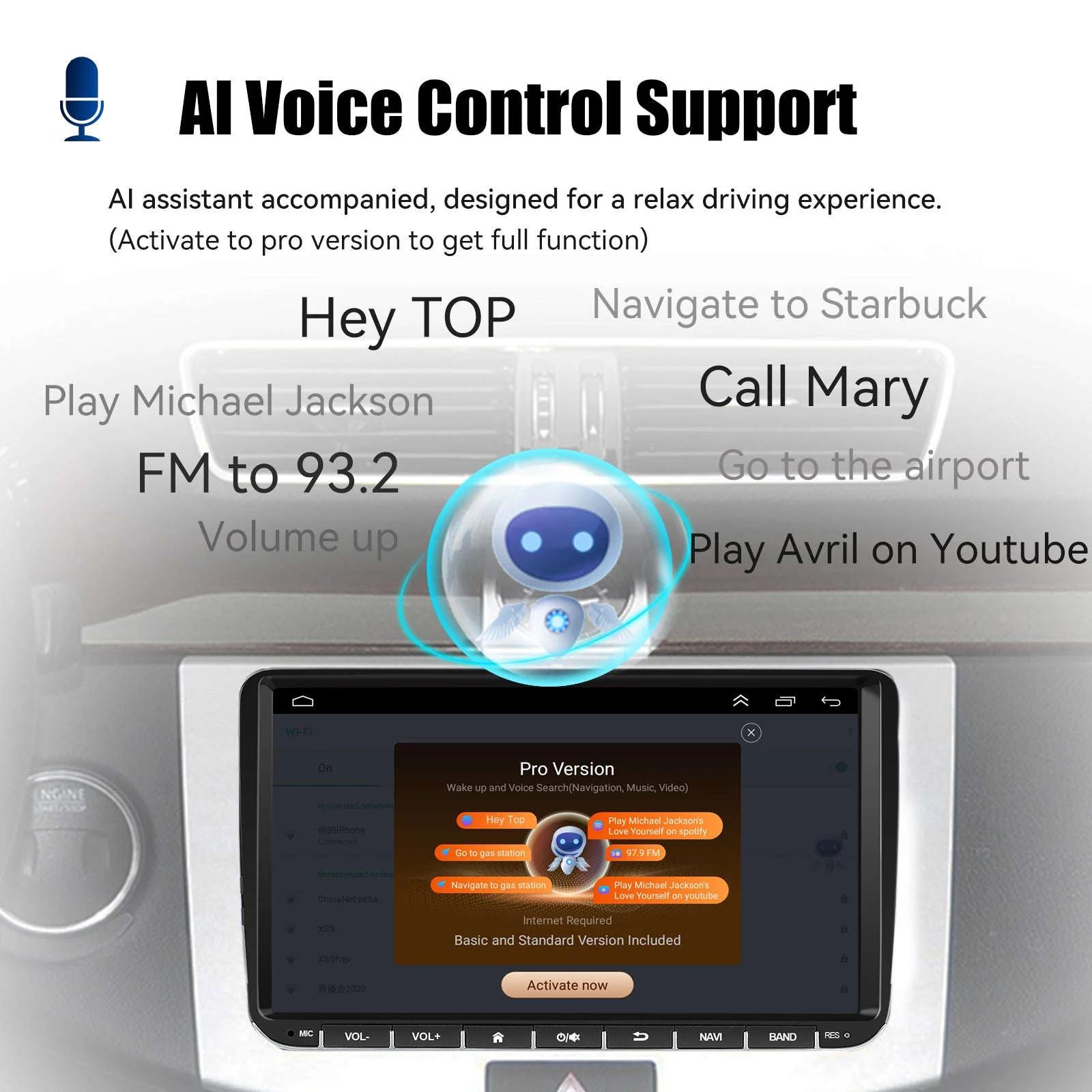9" Android 14 Wireless CarPlay Car Stereo for VW Models - Image 13