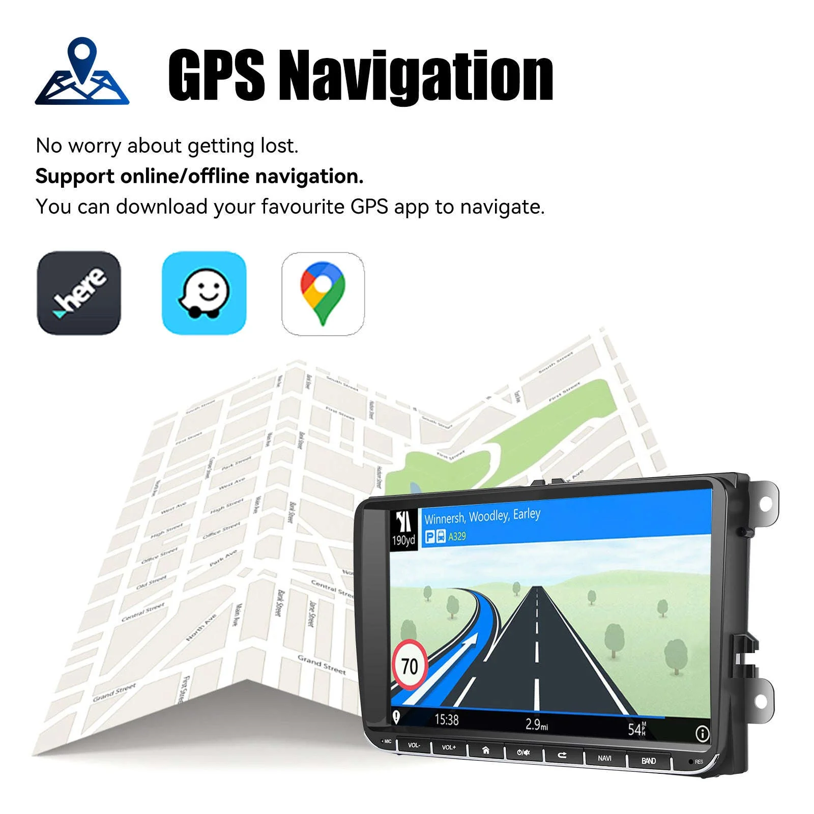 9" Android 14 Wireless CarPlay Car Stereo for VW Models - Image 16