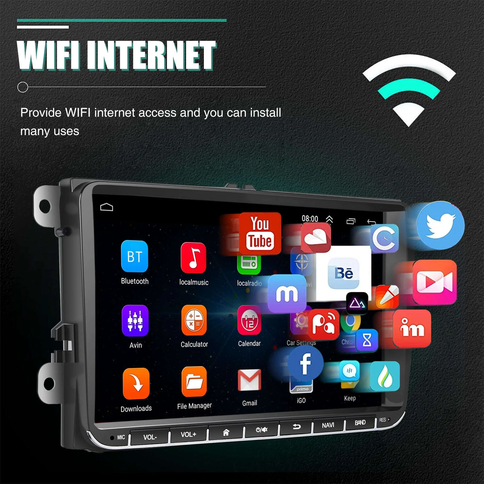 9" Android 14 Wireless CarPlay Car Stereo for VW Models - Image 17