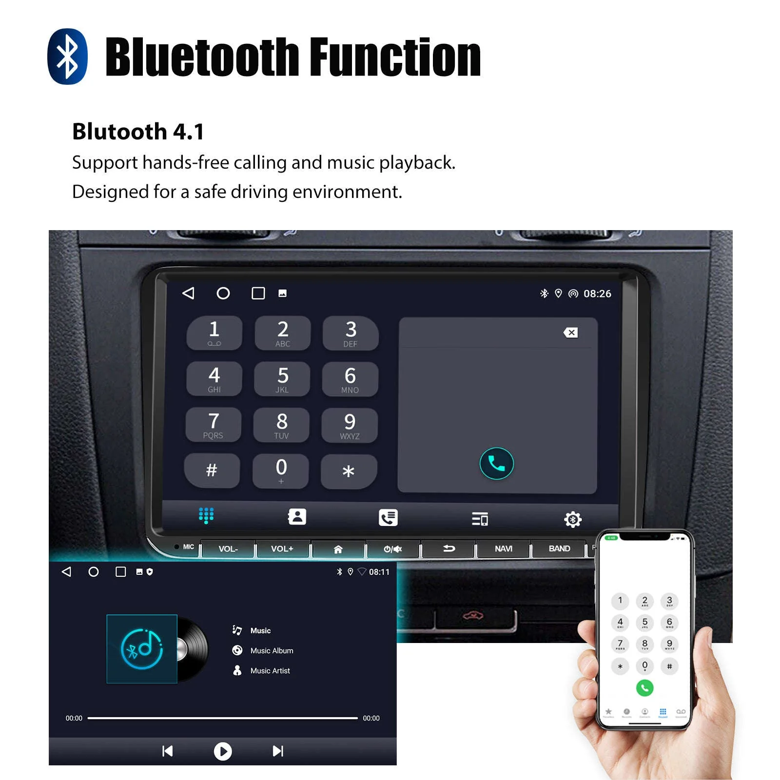 9" Android 14 Wireless CarPlay Car Stereo for VW Models - Image 18