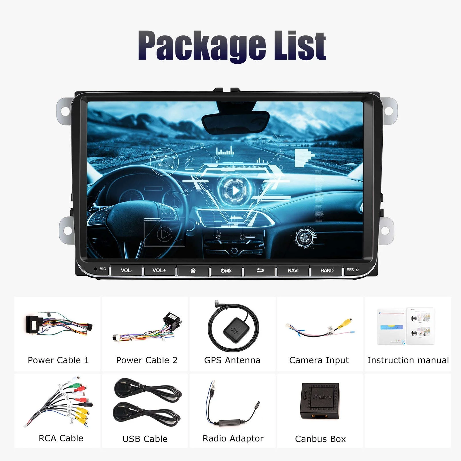9" Android 14 Wireless CarPlay Car Stereo for VW Models - Image 25