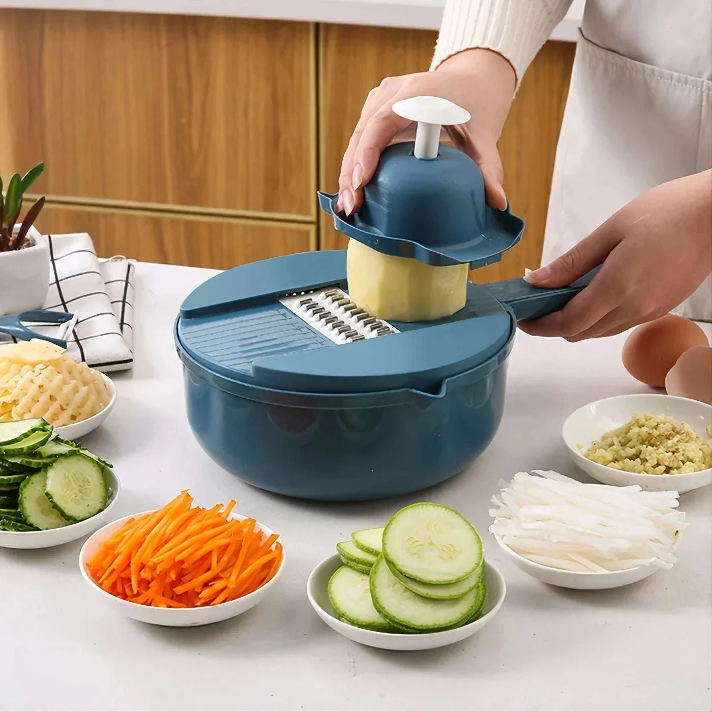 9-in-1 Manual Vegetable Cutter Slicer and Grater - Image 10