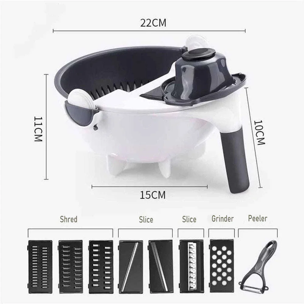 9-in-1 Manual Vegetable Cutter Slicer and Grater - Image 16