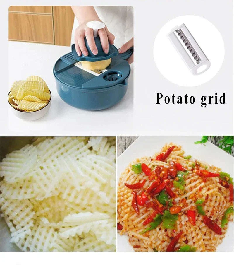 9-in-1 Manual Vegetable Cutter Slicer and Grater - Image 6
