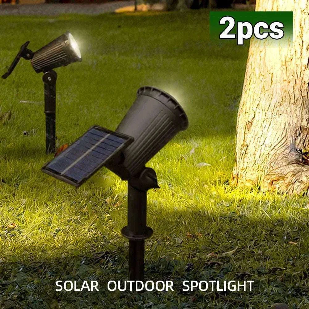 9 LED Solar Spot Lights Outdoor RGB Waterproof Landscape