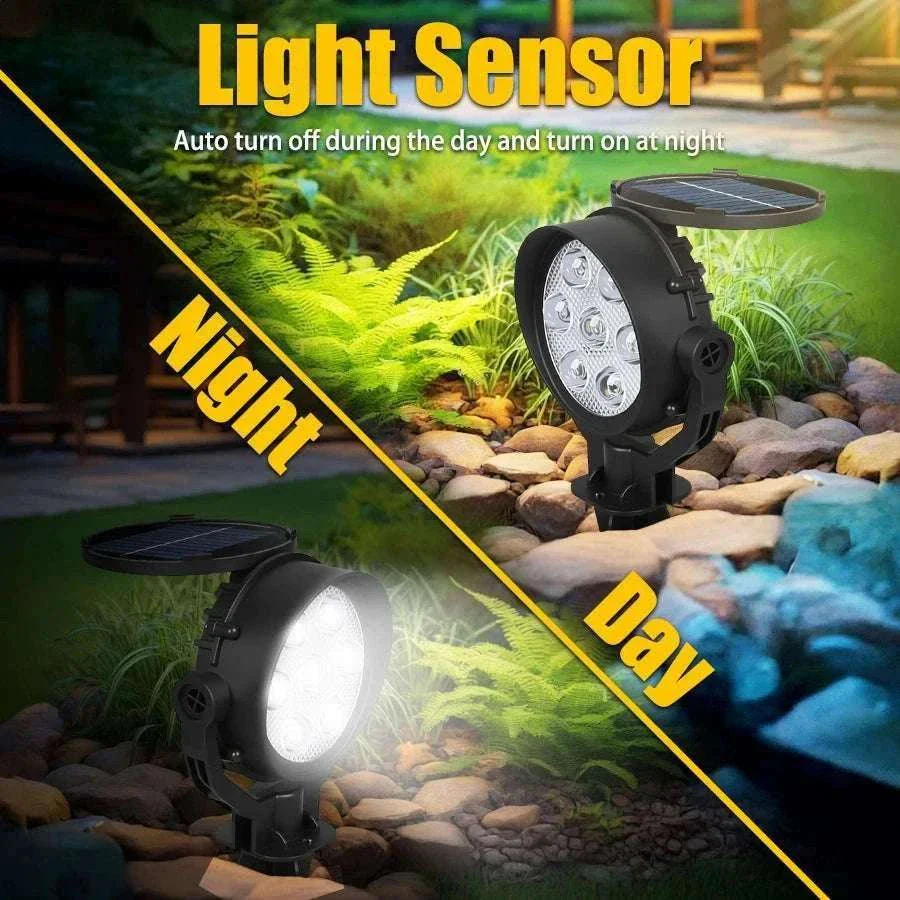 9 LED Solar Spot Lights Outdoor RGB Waterproof Landscape - Image 12