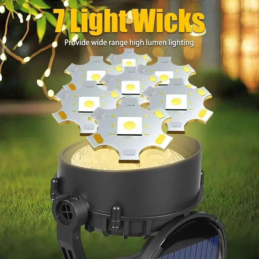 9 LED Solar Spot Lights Outdoor RGB Waterproof Landscape - Image 13